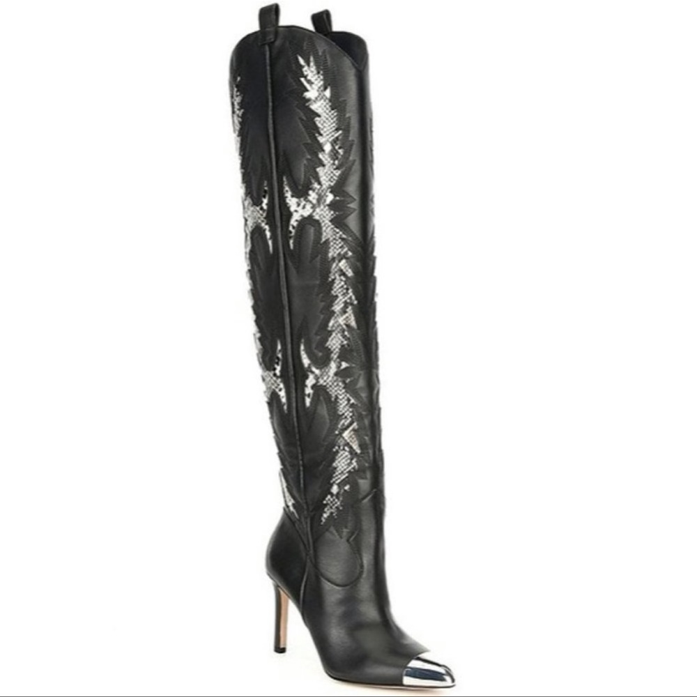 GIANNI BINI KATYANNA BLACK WESTERN BOOTS Size 6.5